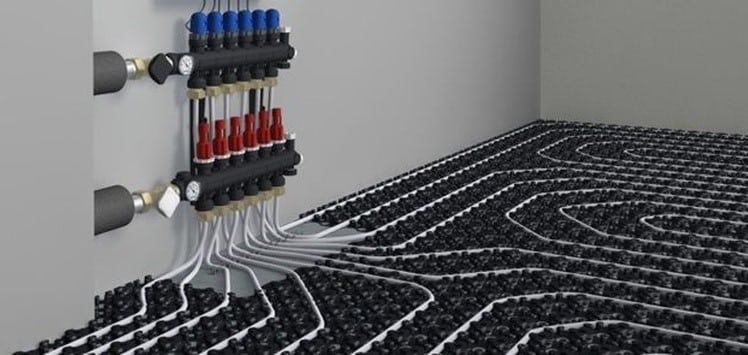 Pompe di calore riscaldamento a pavimento